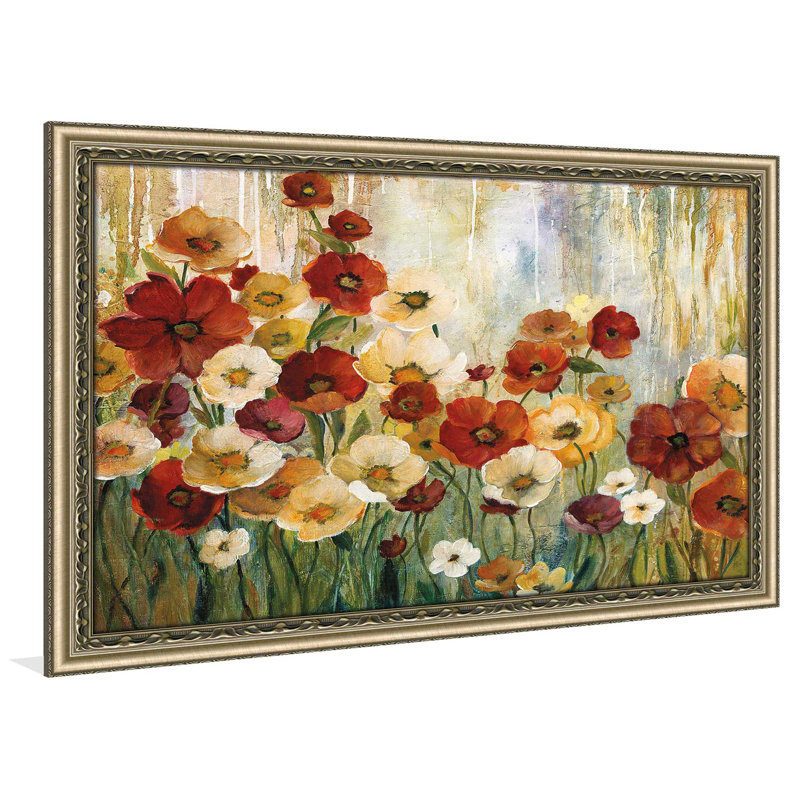 «Garden View», reproduction de peinture à l'huile encadrée, H 35,5 po x l 51,5 po x P 0,75 po