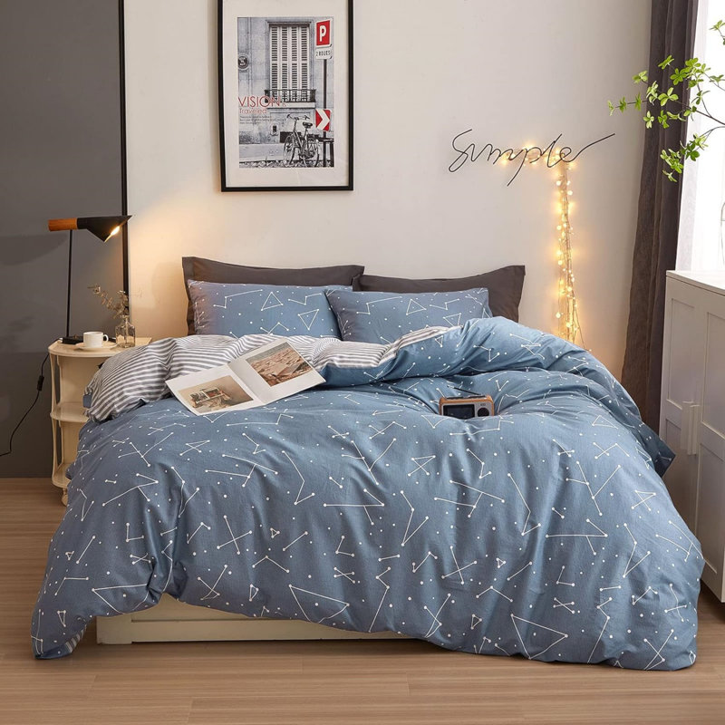 Microfiber Modern Style Comforter Set, Queen Comforter + 2 Standard Pillowcases