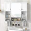Armoire de rangement murale moderne 35 po x 28 po, armoire de salle de bain murale avec miroir, armoire à pharmacie avec barre à serviettes-1222742322