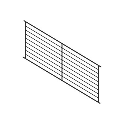 Fe26 Axis Black Railing Stair Panel