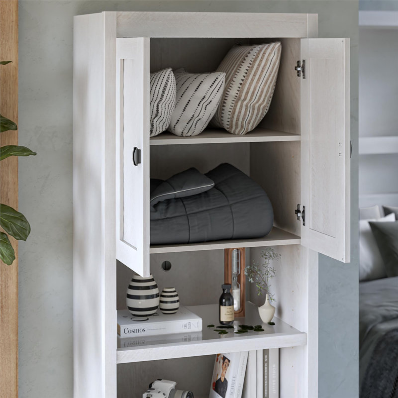 Armoire de rangement à 2 tiroirs et 4 tiroirs Elwina, Ivoire