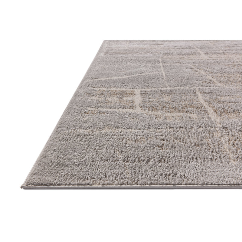 Amber Lewis Natural and Mist Abstract Rectangular Area Rug