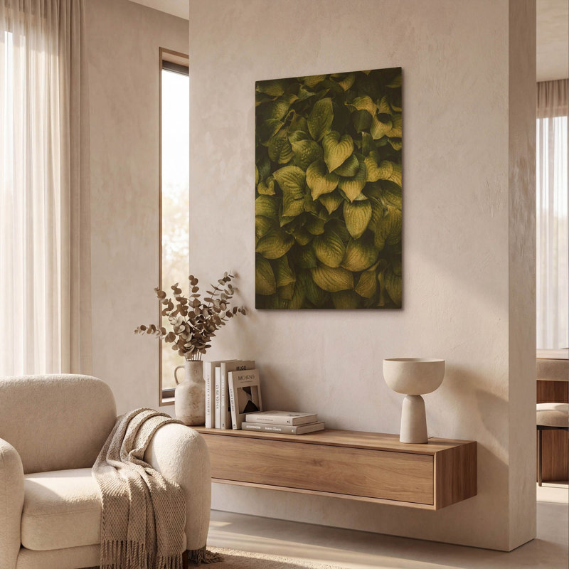 «Hostas Leaves» par Incado, art mural en métal doré, 24 po x 36 po, 24"x36"