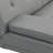 Sofa Bed with Armrest, Two Holders, Wood Frame, Stainless Steel Legs, Futon Grey PVC-550717398