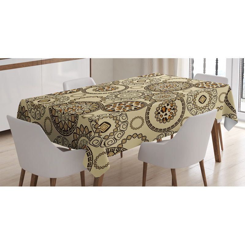 African Safari Tablecloth, 84" L x 60" W