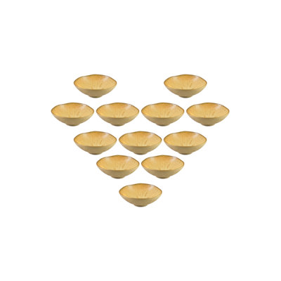 Red Barrel Studio® Earthy Beige Ceramic Bowl - Handcrafted Design, Ideal For Centerpieces, Fruit, Candy, Serving, Potpourri Holder, Organizer, Catchall, Pack Of 12