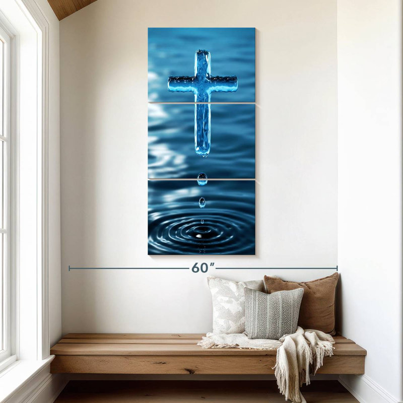 Eau bénite de Jésus-Christ, H 52 po x l 24 po