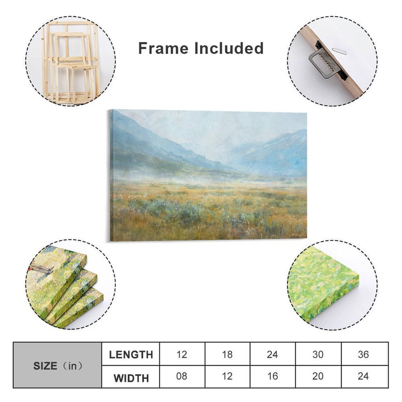 Art mural encadré 16 "x 24" avec cadre en bois, prêt à être accroché, 16 po x 24 po