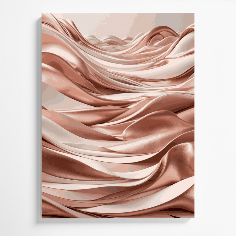 Abstrait paysage 9, art mural sur toile grise, H 18 po x l 12 po