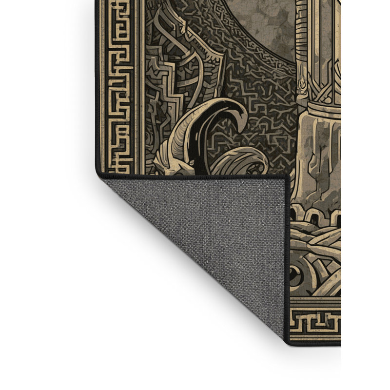 Tapis oriental brun moelleux et moelleux Excalibur, 7 x 9