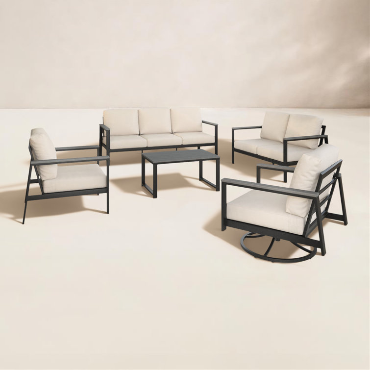 Townsend 5 Piece Sofa Seating Group with Sunbrella Cushions