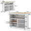 Kitchen Island With 3 Shelves And Sliding Doors-1751269836