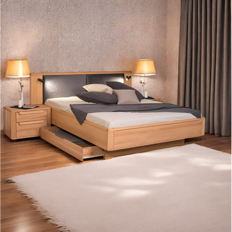  Ensemble de chambre à coucher à très grand lit 3 pièces