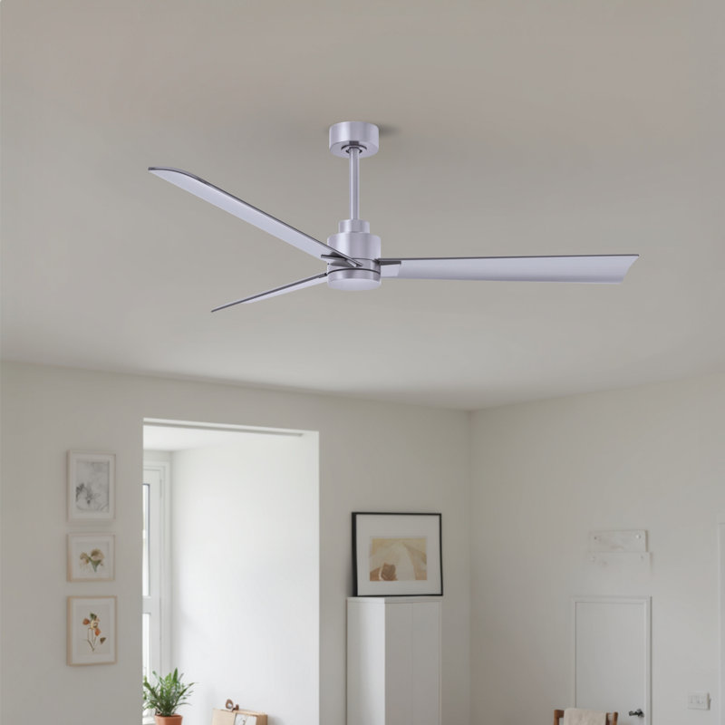 Ventilateur de plafond Alessandra, Nickel brossé, Nickel brossé