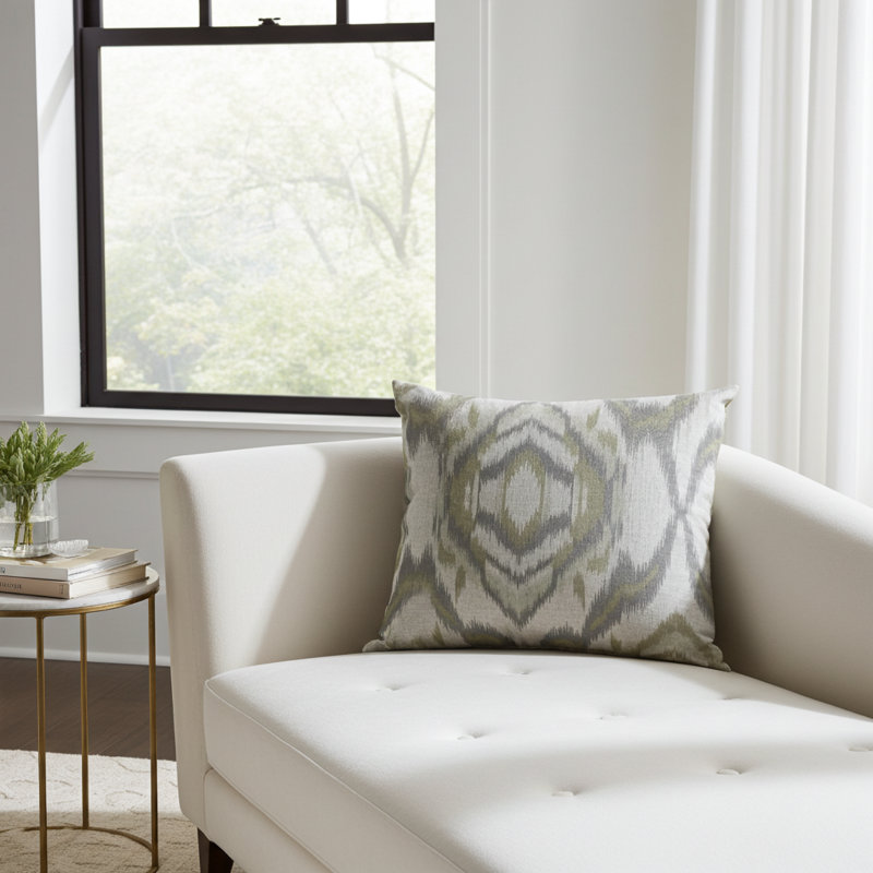 Dream Linen Indoor/Outdoor Pillow Cover & Insert, 18" H x 18" W, Gray/Blue, Square