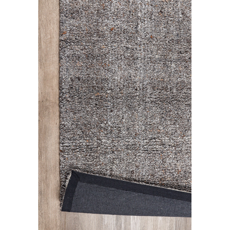 Abir Hand Woven Wool Grey Rug, Rectangle 200cm x 290cm