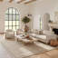 Abstract Cream Beige Area Rug-2066491129