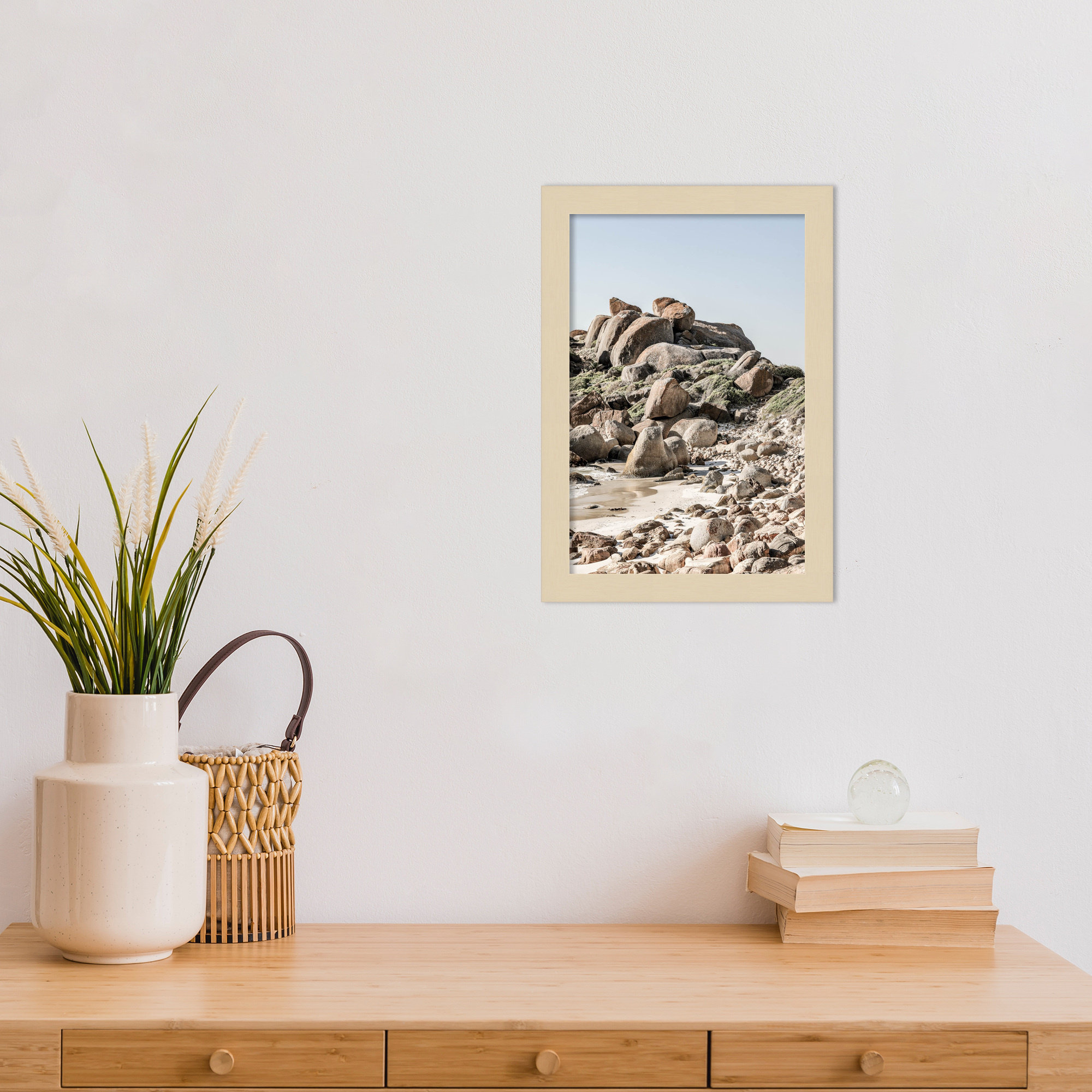 Boulder Beach No 2 by Shot by Clint Wood Framed Wall Art Print, Brown, 13" H x 9" W