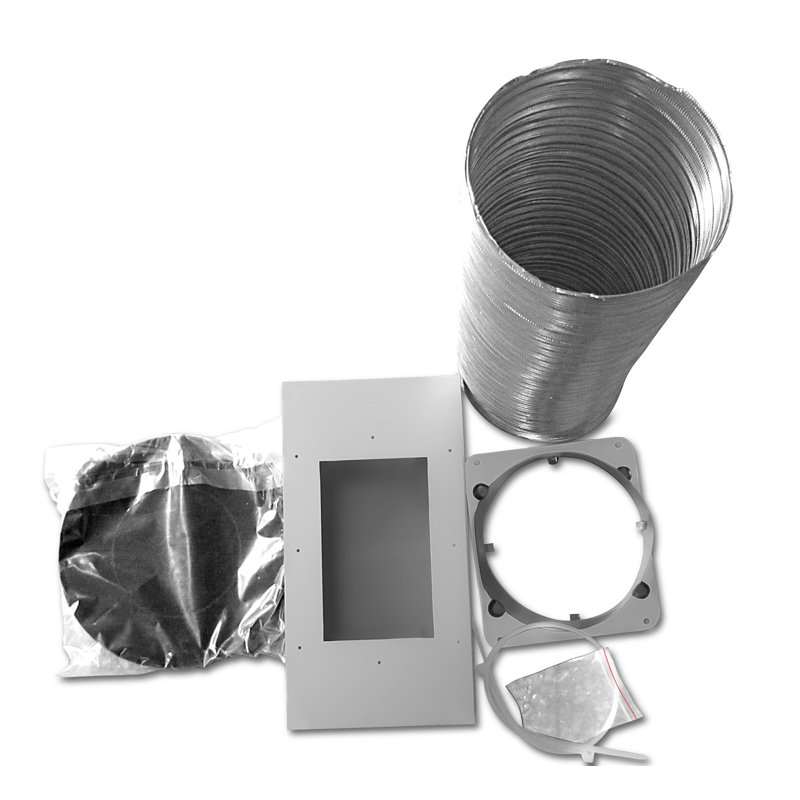 Ensemble de housse de hotte de cuisine murale recirculation