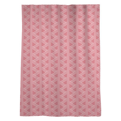 Panneau de rideau simple diaphane avec passe-tringle classique Zig Zag
