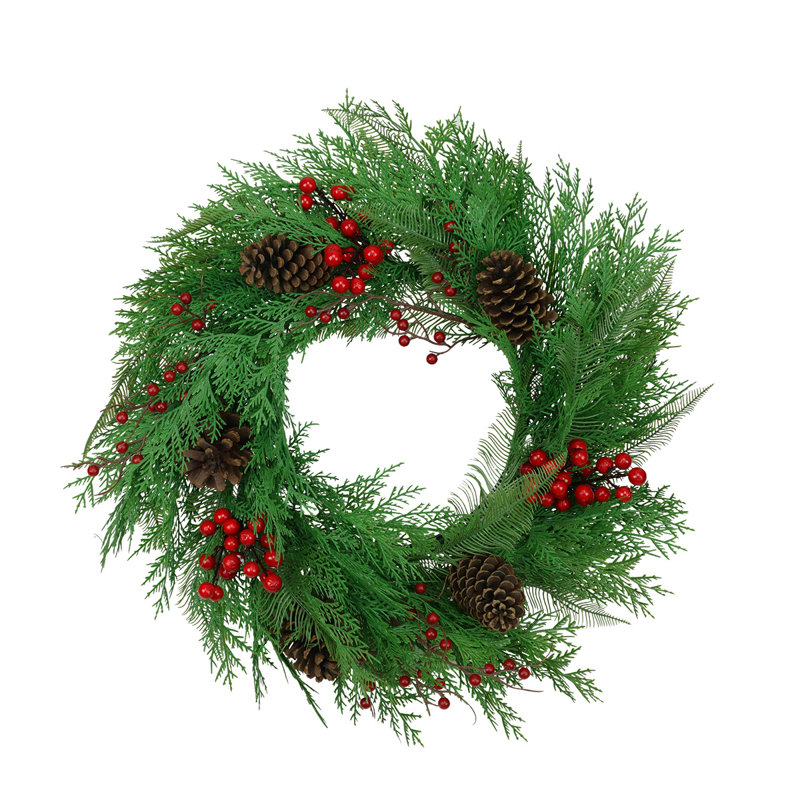 Faux Wreath, 45cm W x 45cm H x 10cm D