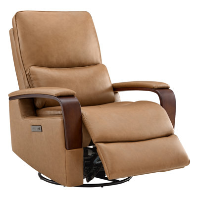 Fauteuil inclinable électrique pivotant en cuir véritable
