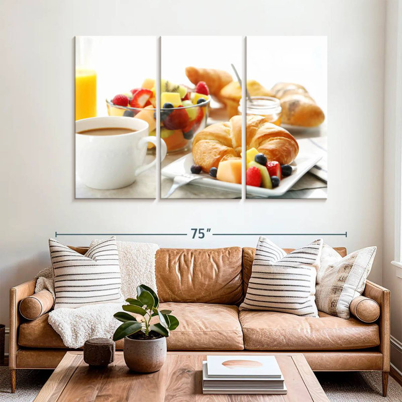  Assiette à déjeuner 'Croissant', H 42 po x l 65 po