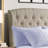 Fabric Upholstered Bed,Tufted Headboard Adjustable Height Bed Frame-2004121567-2004121575