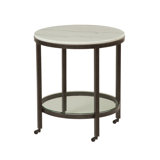 Deena Marble Top End Table