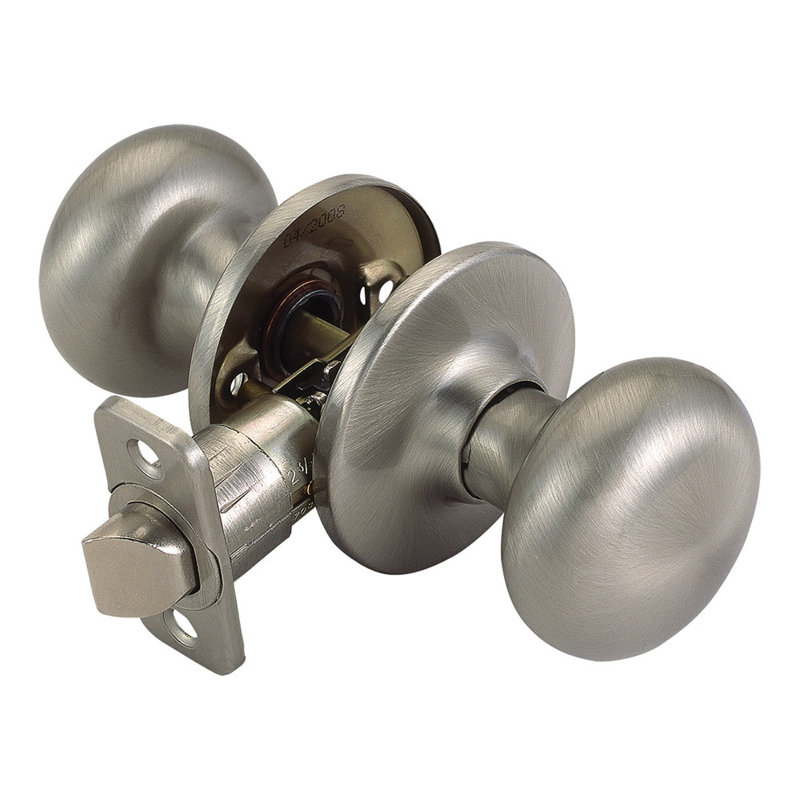 Bouton de porte de passage Cambridge, Nickel satiné