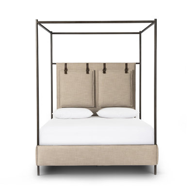 Leigh Canopy Bed-Palm Ecru-King