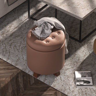 Banc rembourré avec repose-pieds et repose-pieds capitonné en cuir PU pour le salon