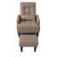 Fauteuil inclinable moderne en tissu avec siège confortable et salon de loisirs - réglable à 5 angles, à pression, gris
