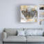 «Arsenia Gold and Gray Textures Butterfly» par Jean Plout - reproduction sur toile tendue-20405500