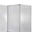 Paravent 3 panneaux en plastique avec roulettes, gris