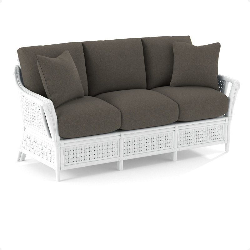 Boca Sofa, Frost White, Frond Blue