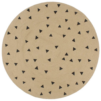 Round Medota Geometric Area Rug