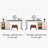 High Quality Makeup Vanity with Stool, Very Easy to Assemble, Glass top, with power outlet, extra-large storage space,Expandable Auxiliary Cabinet-499197366-502850003