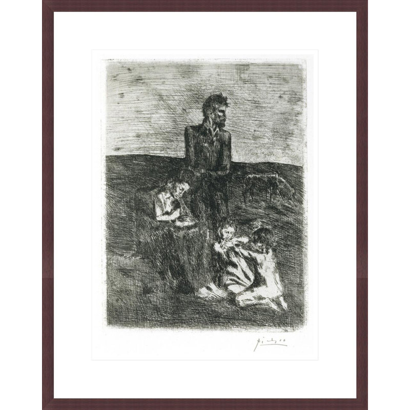 «The Poor» par Pablo Picasso, impression giclée sur cadre, H 21,75 po x l 17,3 po