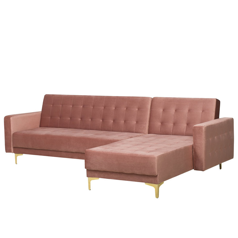 Prentice 4 Seater Sofa Bed, Right Hand Facing, Pink