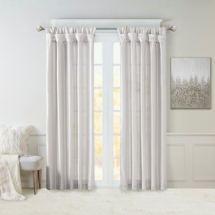 Twist Tab Lined Window Curtain Panel(Only 1 Pc Panel)