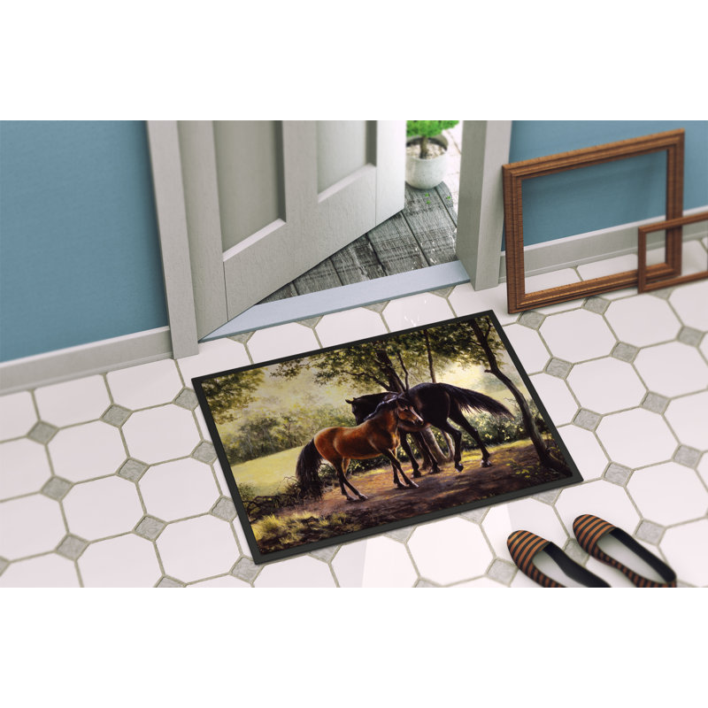 Tapis d’extérieur anti-dérapant à chevaux, Rectangle 2 pi x 3 pi