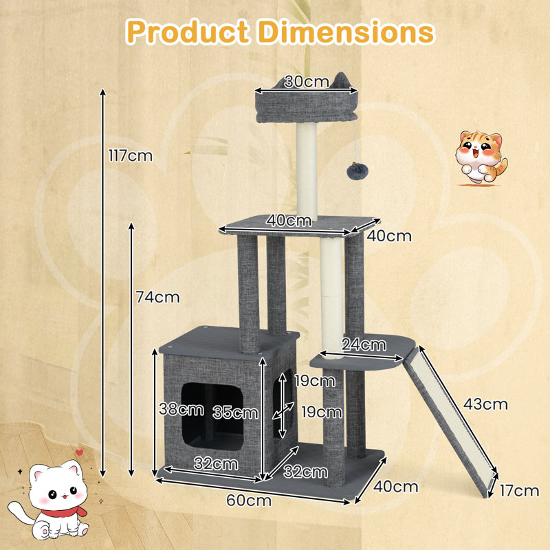 117cm H Cat Tree