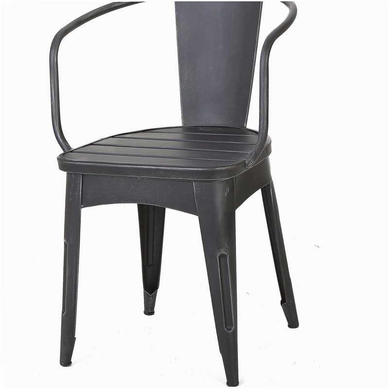 COLMAR 3 PC KD METAL BISTRO SET, Black