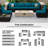8-Piece Rattan Patio Conversation Set with Cushions and 56-Inch Outdoor Fire Pit Table-504312890