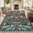Botanical Floral Washable Rug for Living Room Non Slip Indoor Soft Low Pile Non-Shedding Carpet for Bedroom Nursery Playroom-1258655094-1258655089