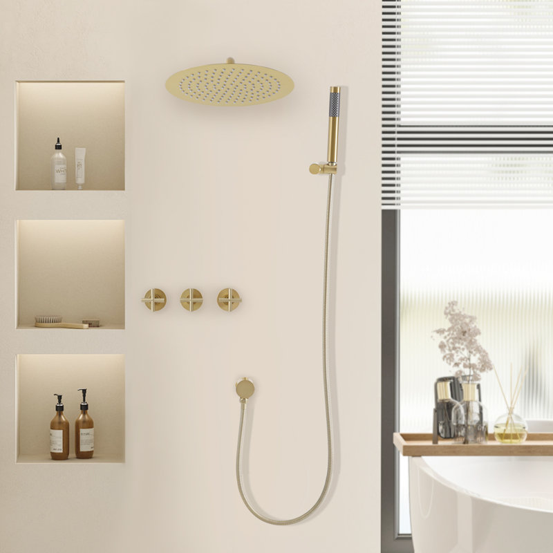 10-Inch Shower Kit With Handheld Spray, Silver