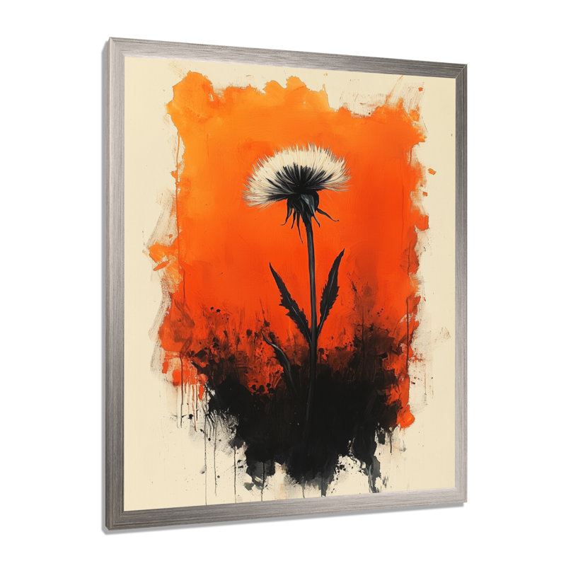Hornberger - salon d'art mural floral, Argent argent, H 20 po x l 12 po, Picture Framed