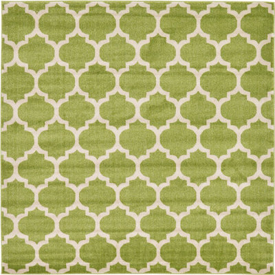Tapis vert à motif géométrique Molly