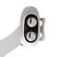 Cuvette de toilette offrant un lavage à l'avant et à l'arrière à deux buses, commandes à bouton, support pour téléphone, blanc, plastique, poids du produit: 1,57 lb